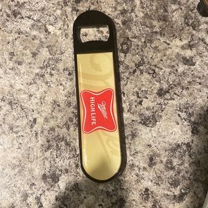 Vintage Miller HighLife bottle opener kitchen magnet